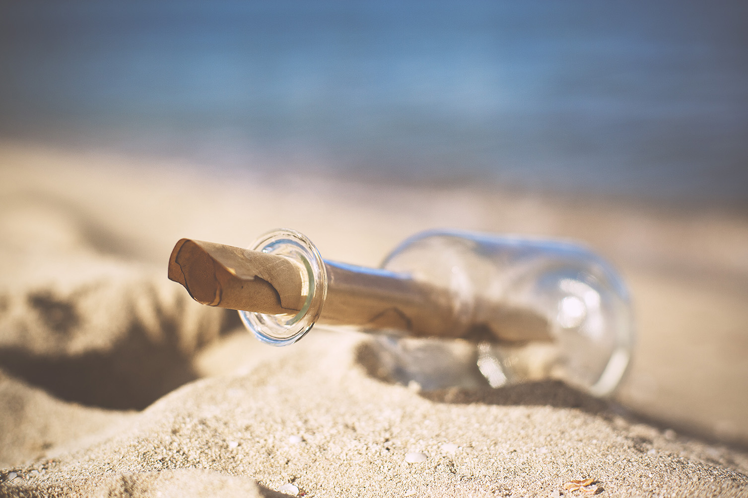 Message in a Bottle on the Sand